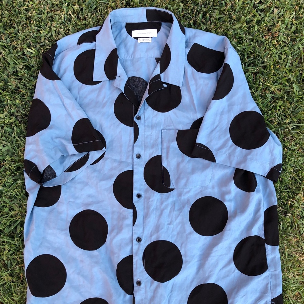 Blue button up shirt